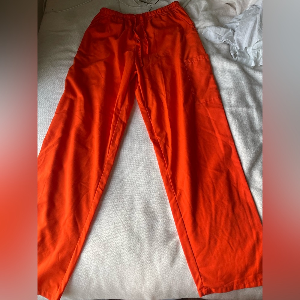 orange scrubs pants